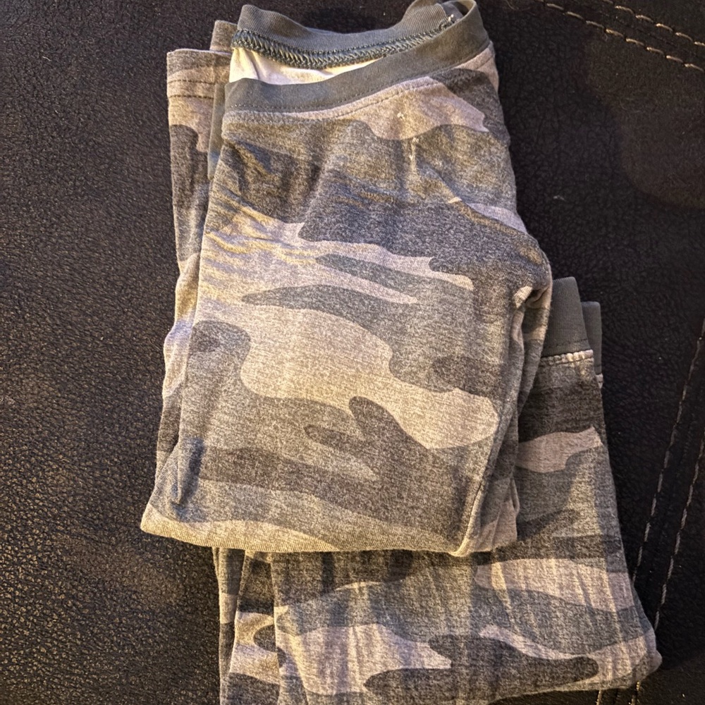 Little Sleepies Gray Camo Kids Matching Set